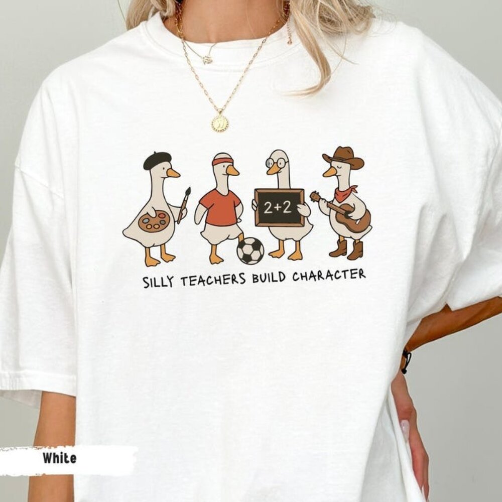 Silly Teacher Goose Shirt, Back to School T-shirt